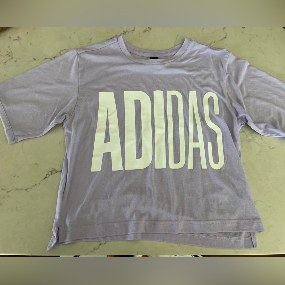 Adidas short sleeve cropped tee